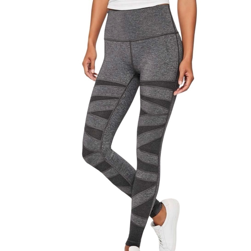 Lululemon Wunder Under Pant Hi-Rise Special Edition Tech Mesh Heathered Black 2